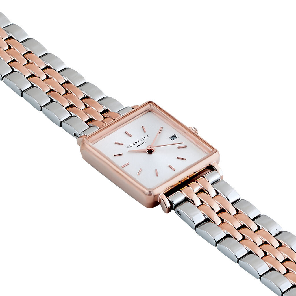 Montre Rosefield The Mini Boxy Blanc