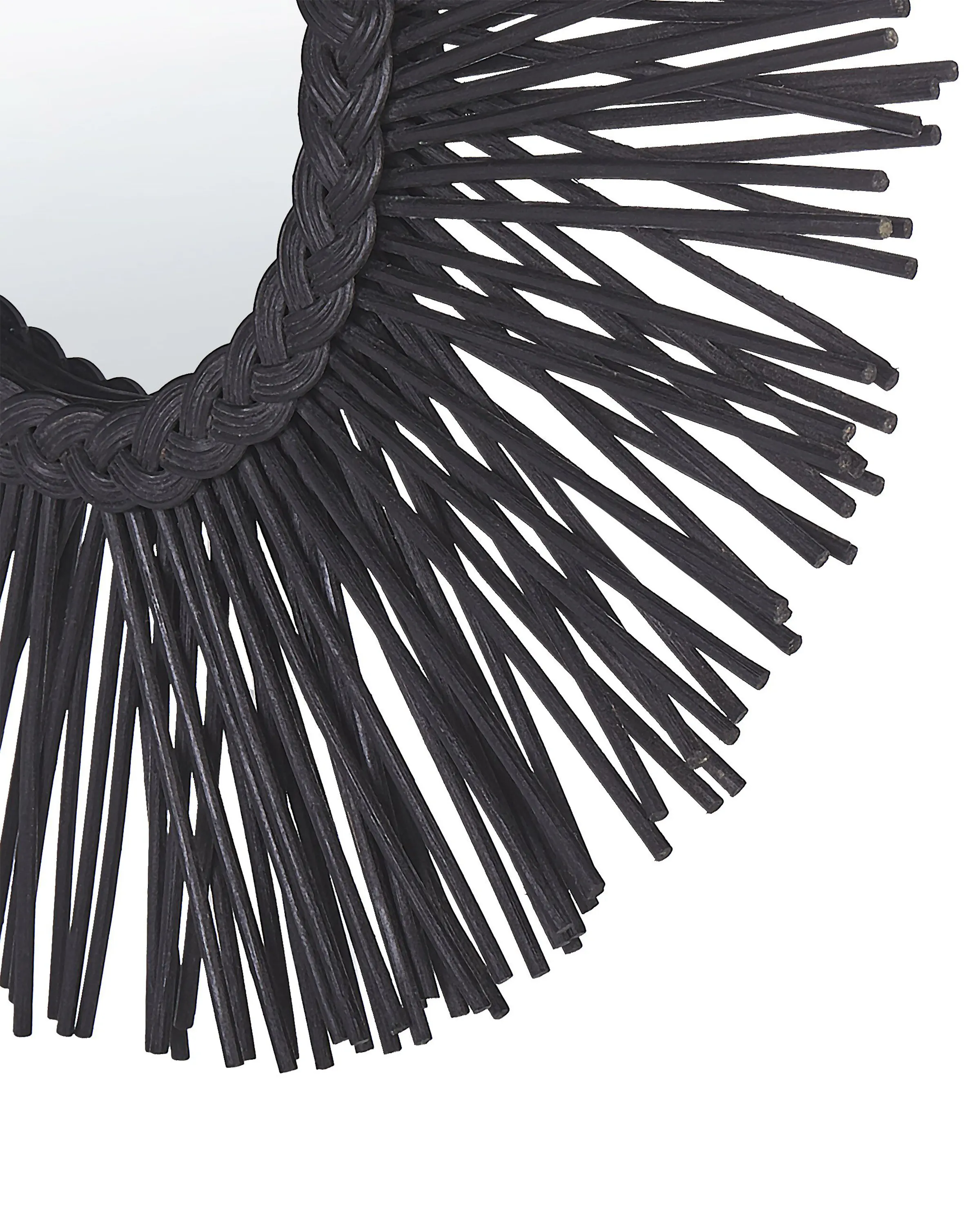 Wandspiegel KALASIN 60 cm 60 cm Rotan Zwart
