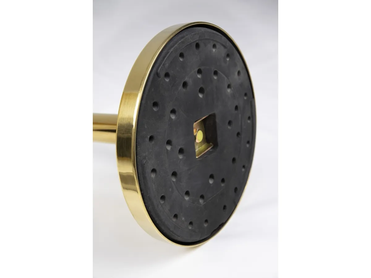 Securit® Classic Gold afspærringsstolpe på fod rustfrit stål