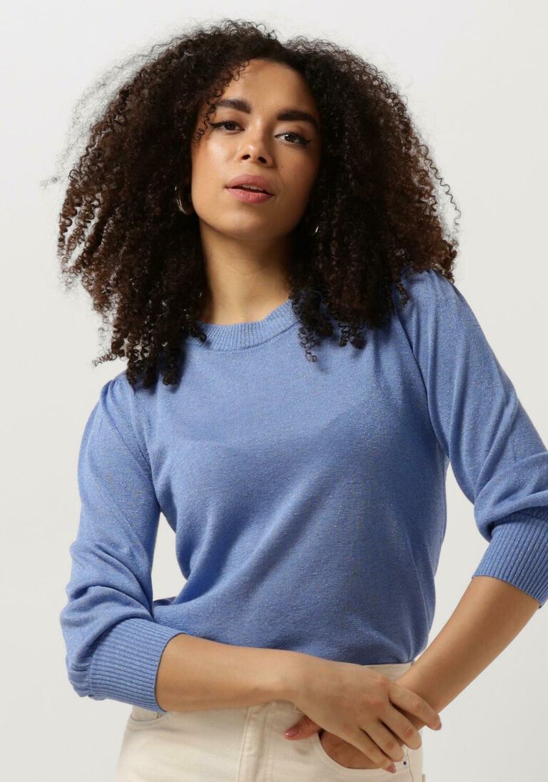 MINUS blauwe minus trui mersin metallic knit t-shirt