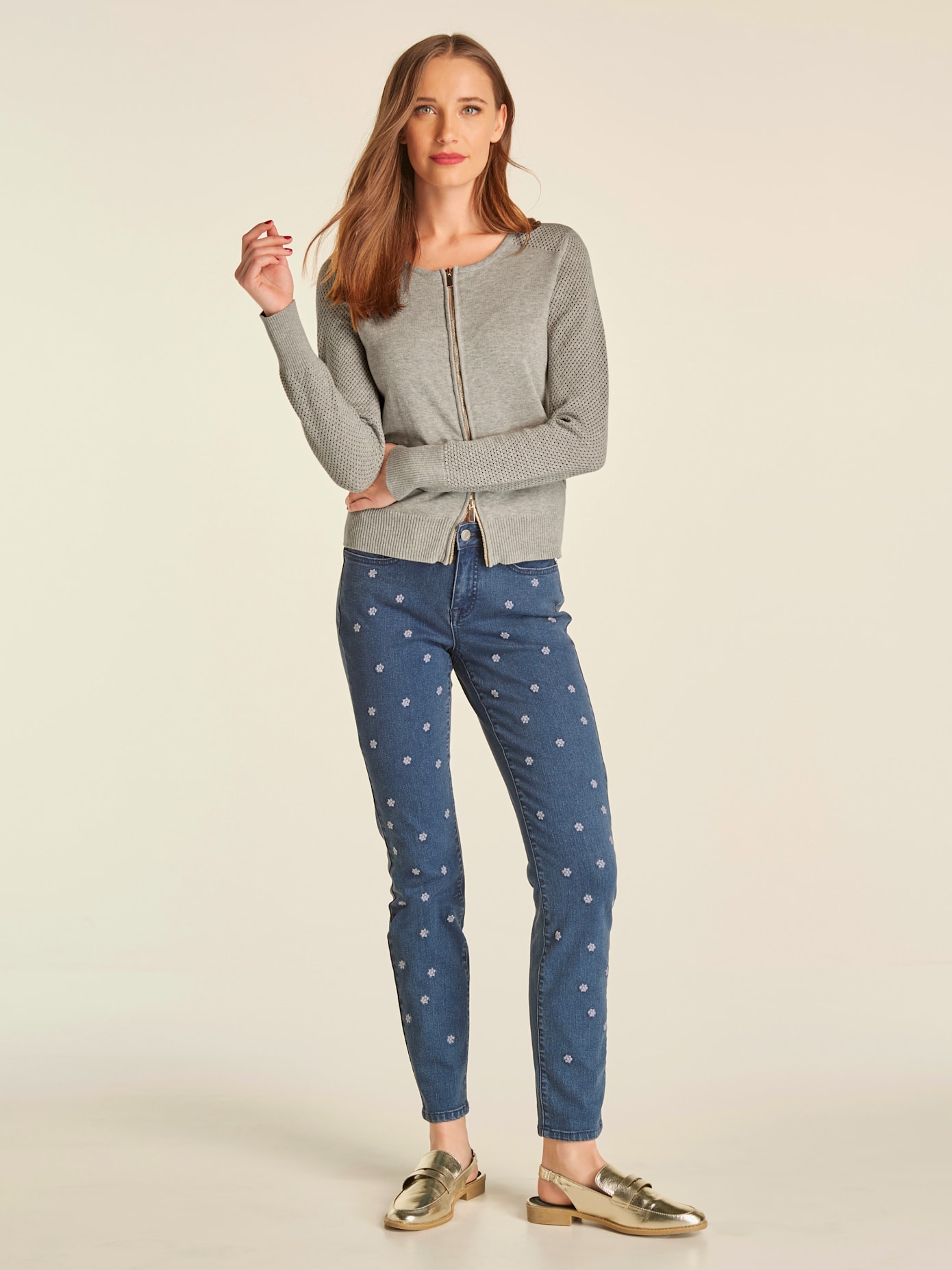 Cardigan motif tricot ajouré tendance