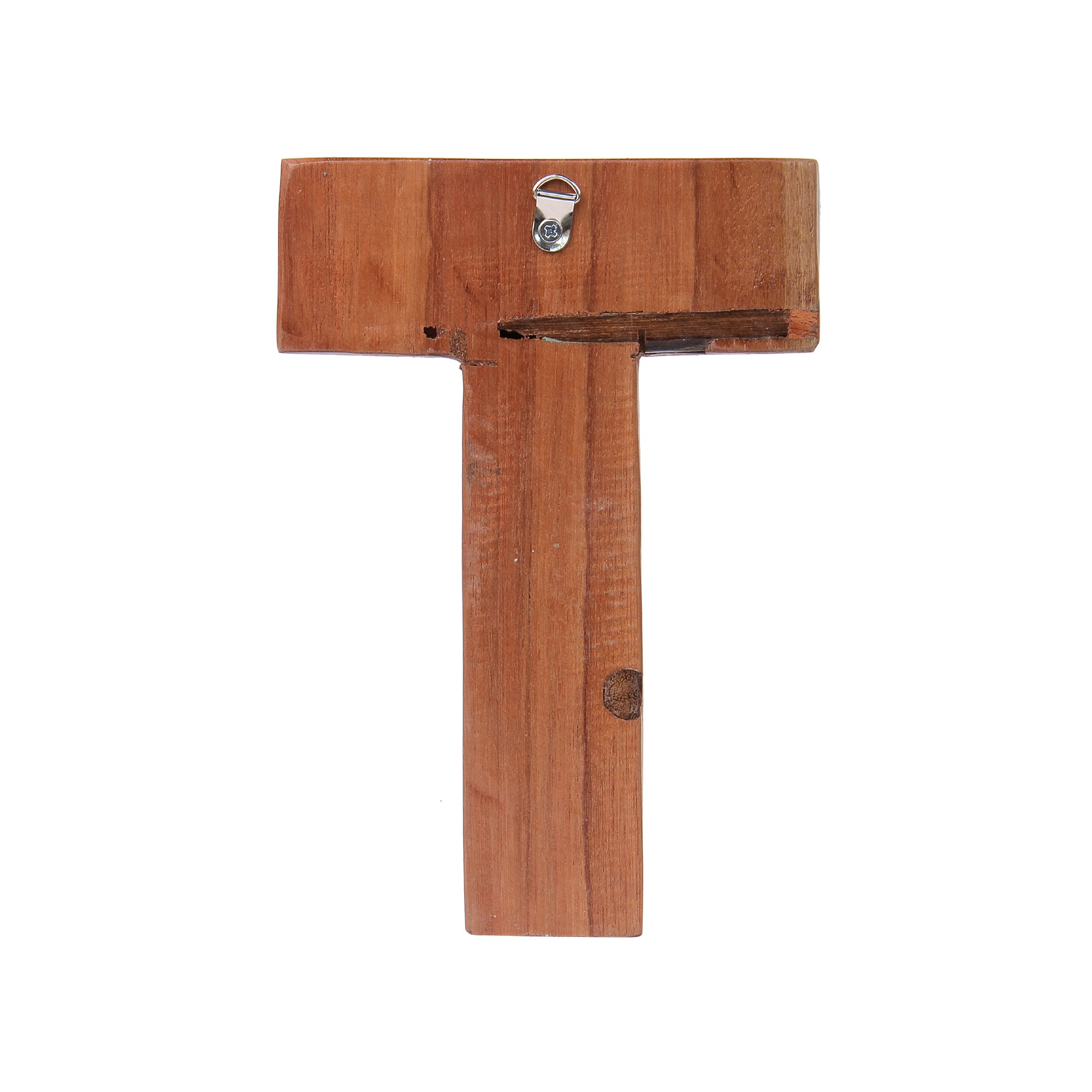 Holzbuchstabe 'T', mehrfarbig, T 2,5 cm, B 13 cm, H 19 cm von fischer's lagerhaus
