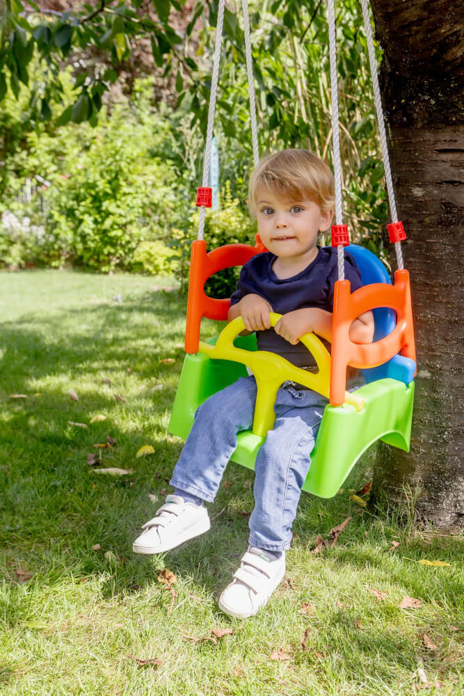 Outdoor active 3 in 1 Schaukel, Maximale Belastbarkeit 40 kg, Outdoorspielzeug, ca. 40x33x150 cm, ab 18 Monaten