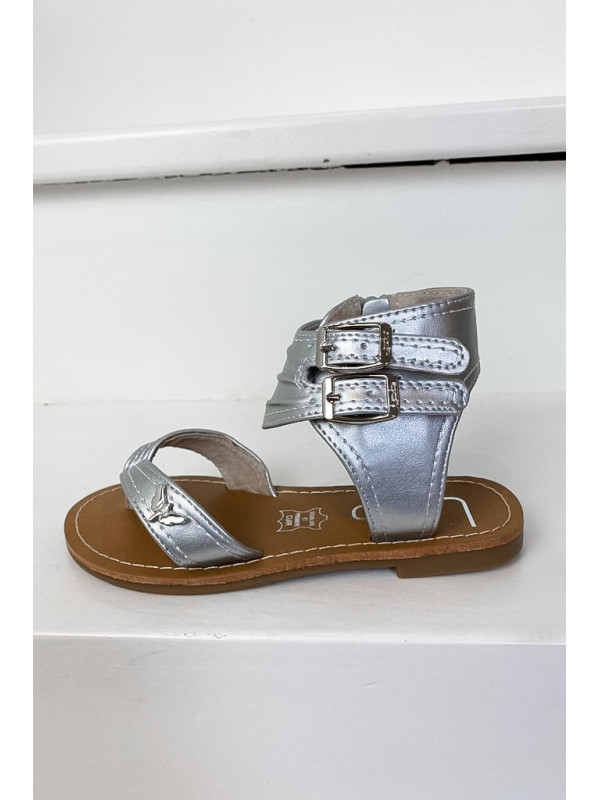 Sandales enfant Valentine Argent Métal - Les Petites Bombes