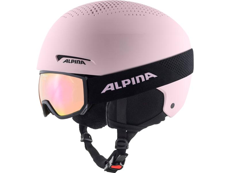 alpina Helm Zupo Set ( Scarabeo Jr.) Light-Rose Mat, M Kinder-Skihelmset