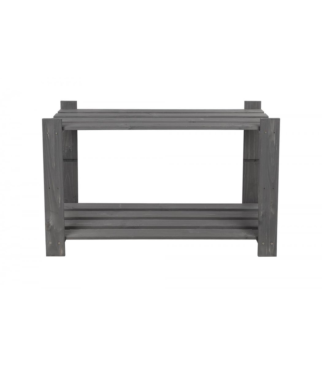 PROREGAL Pinepeak houten plank (H x B x D): 50 x 80 x 38 cm, 2 planken, 1,2 cm dik grenenhout, grijs