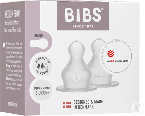 Bibs Biberon Tétines Silicones Duopack Medium 2 Pièces