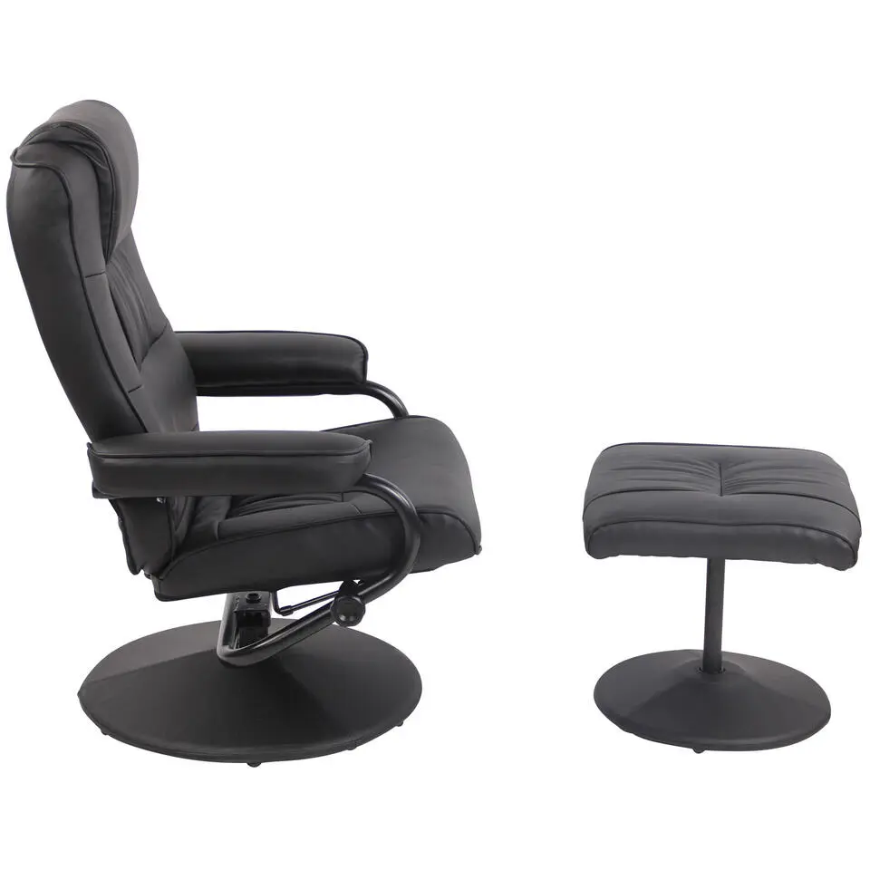 CLP Fauteuil Ennis zwart Frame - Kunstleer - zwart