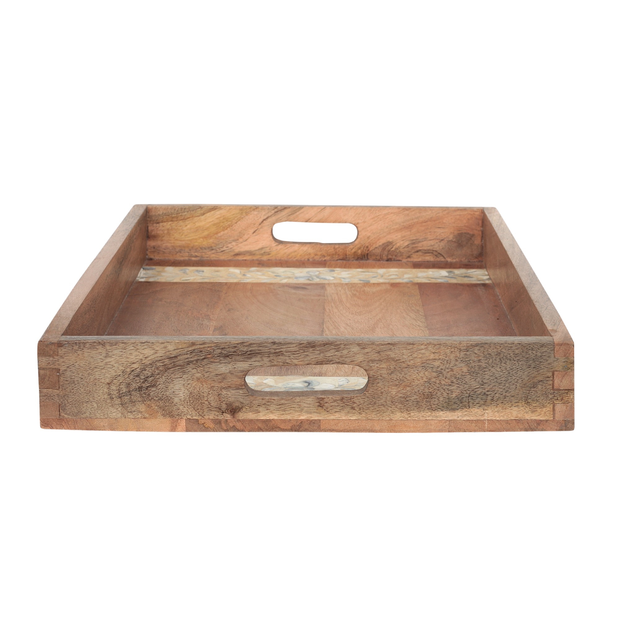 2er-Set Tablett 'Zamora', natur, mit Intarsien zu 132,00