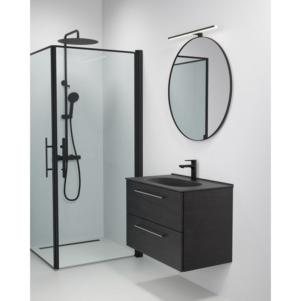 SERVANTSKAP CAMARGUE NORD 2S SVART TRE 80 CM