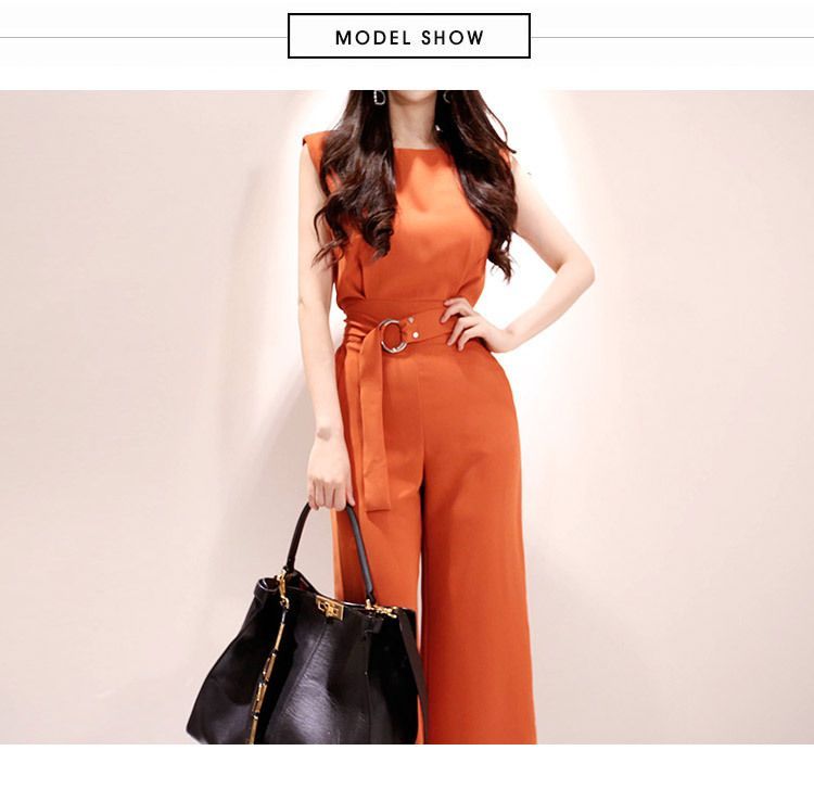 Cassidy - Mouwloze jumpsuit met wijde pijpen