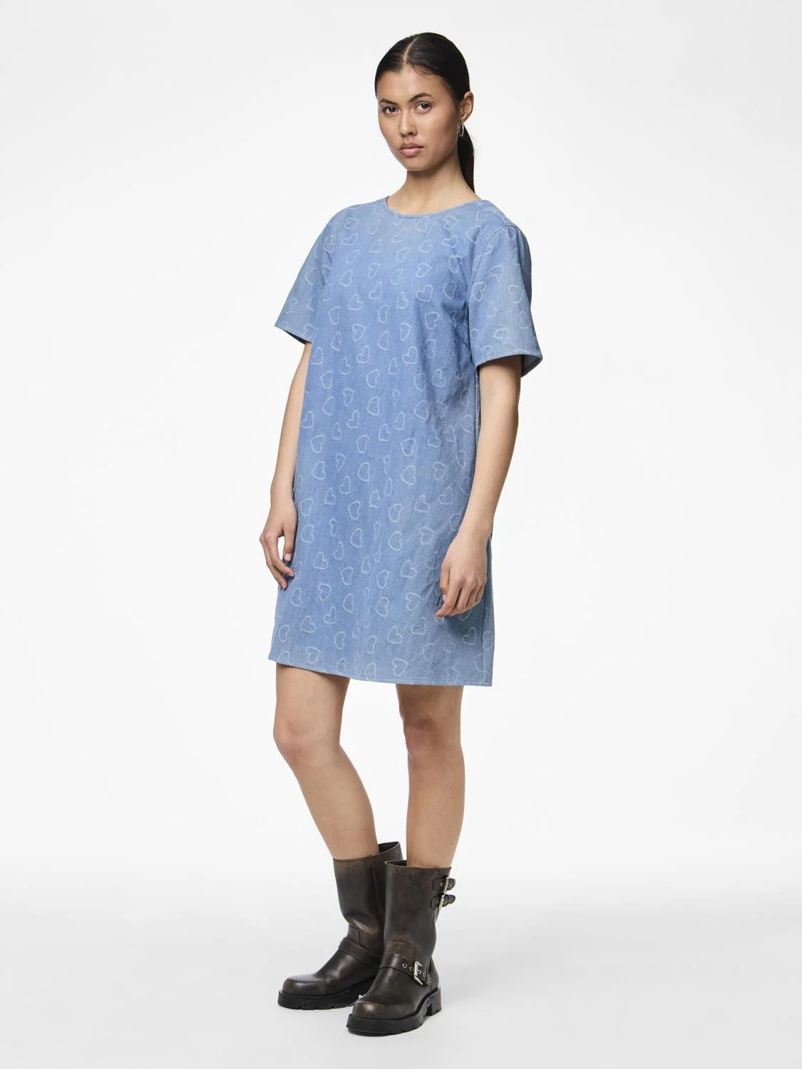 Pieces Pcdiana Ss O-Neck Short Dress