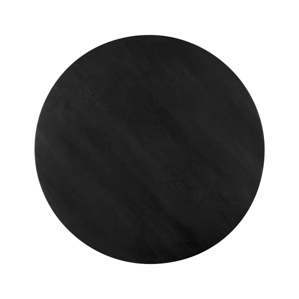 Lewis & Loft Eettafel Lian - Rond ⌀120 cm - Mangohout - Zwart
