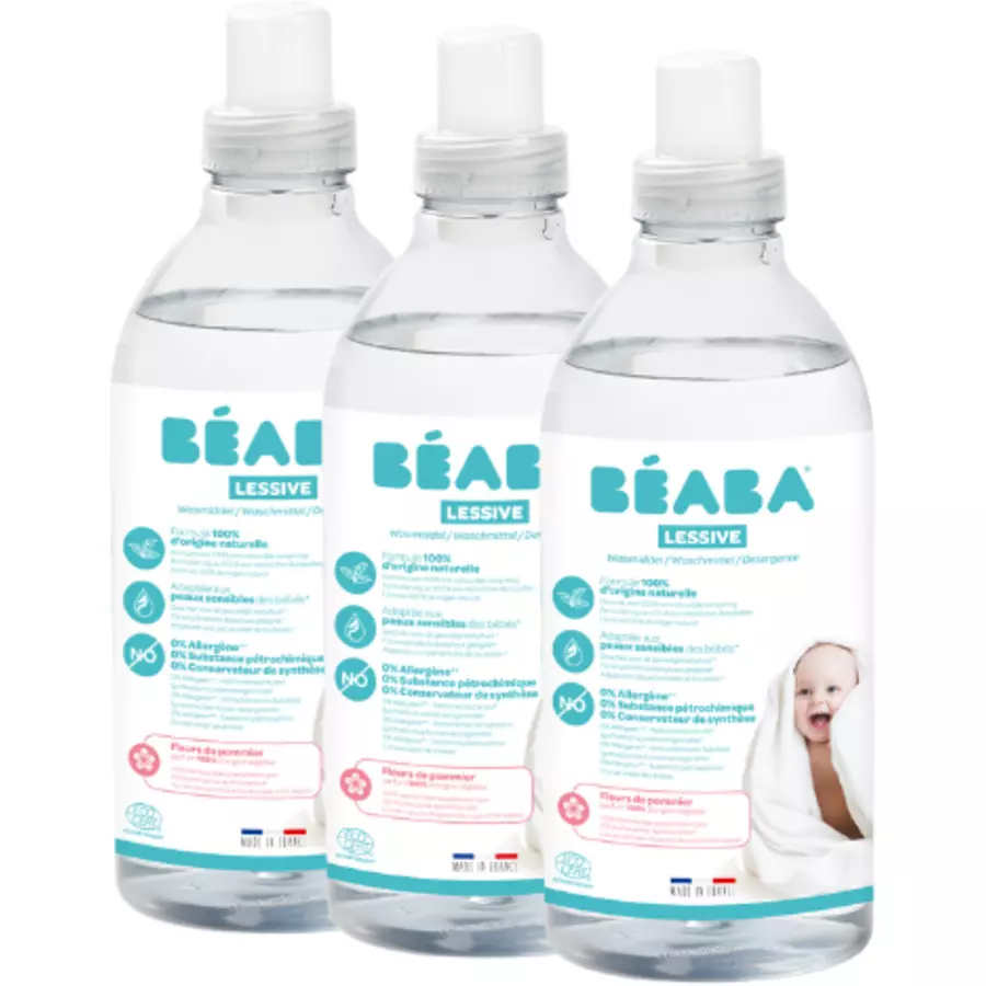 BEABA® Waschmittel 3er Set - Parfümfrei - 3 x 1L