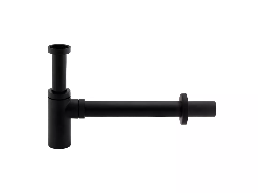 Siphon lavabo design finition noir mat