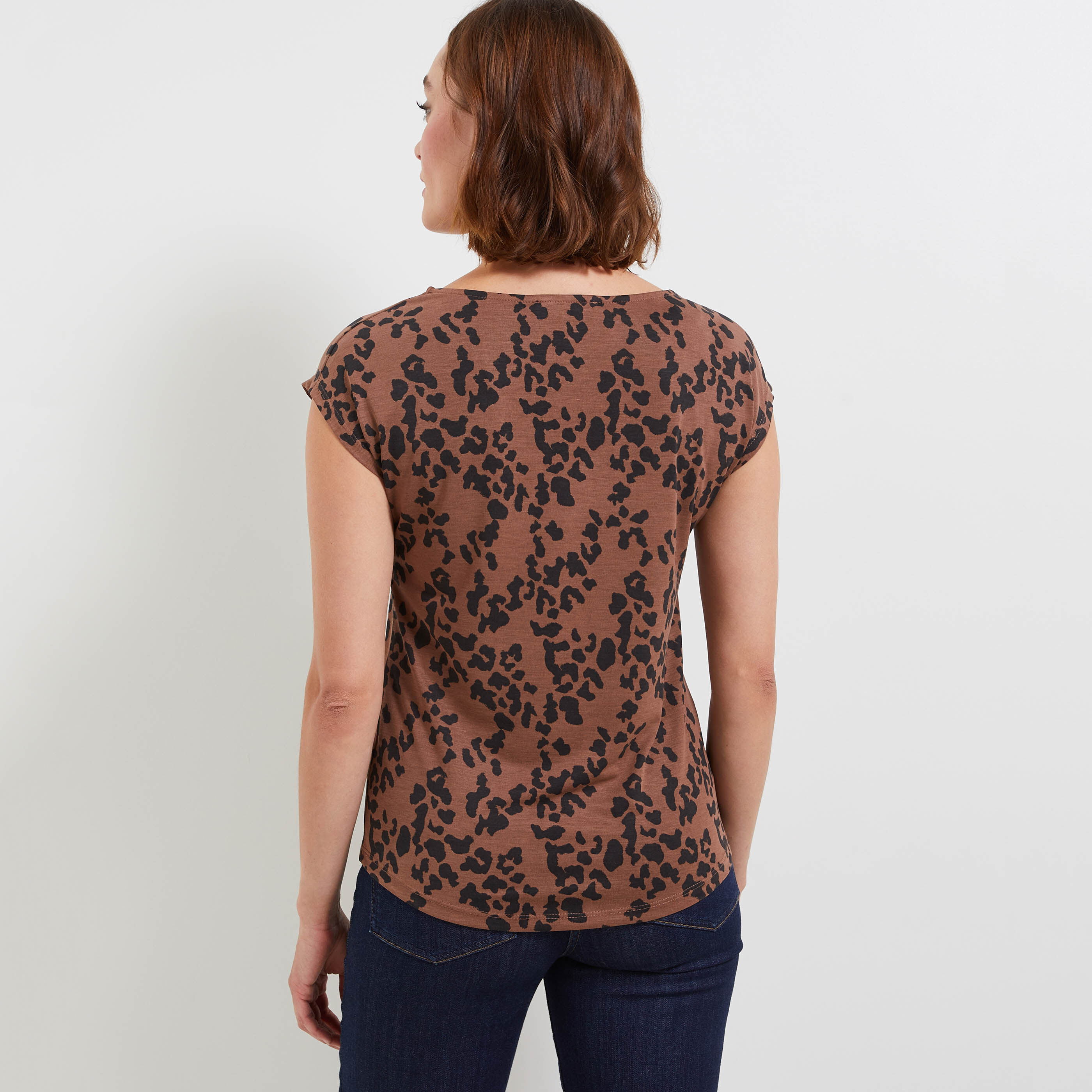T-shirt manches courtes femme - MARRON