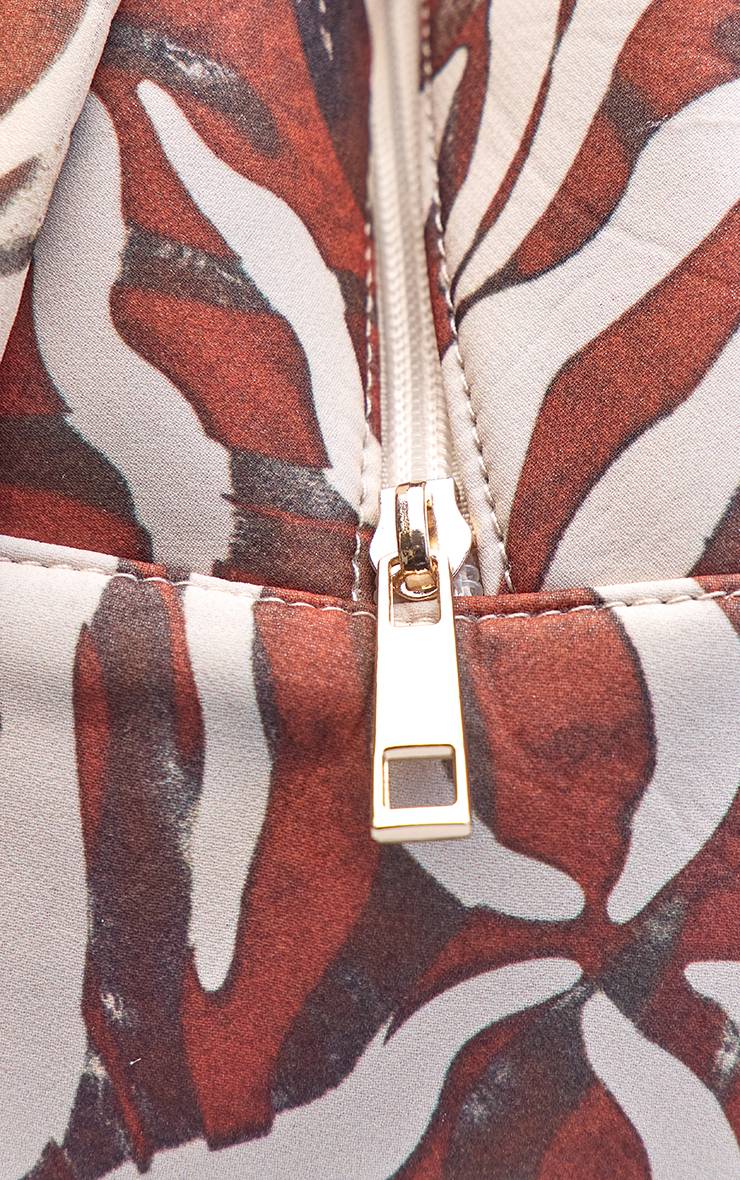 Rouille Pochette Froncée Surdimensionnée Zèbre