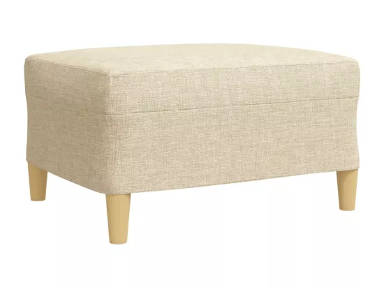 Ensemble de canapés 4 pcs avec repose-pied crème tissu