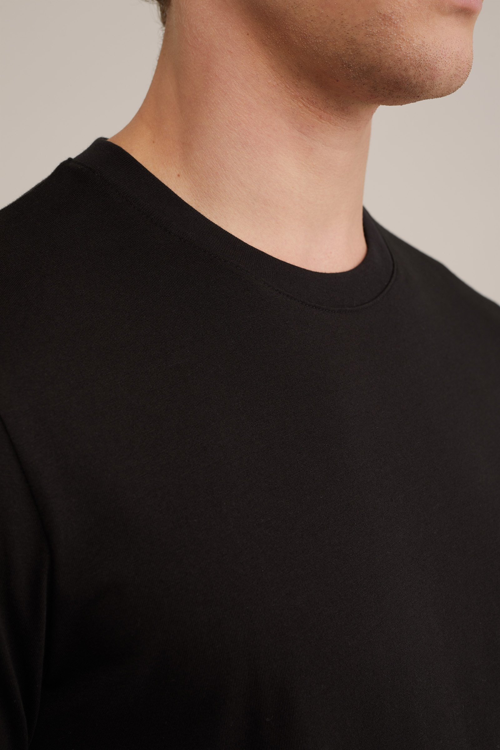 T-shirt van 100% katoen WE Fashion Zwart