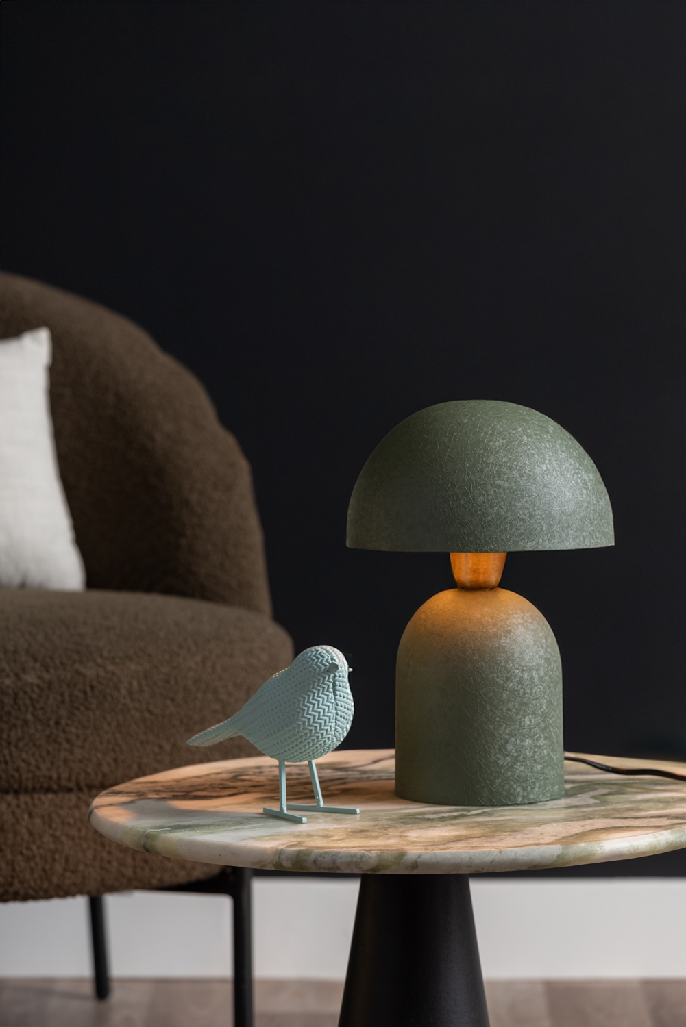 Table lamp Boaz iron textured jungle green