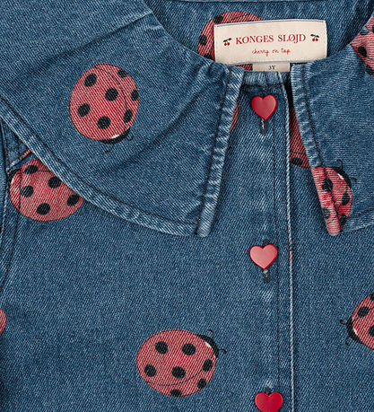 Konges Sløjd Denim Skjorte - Magot - Ladybug
