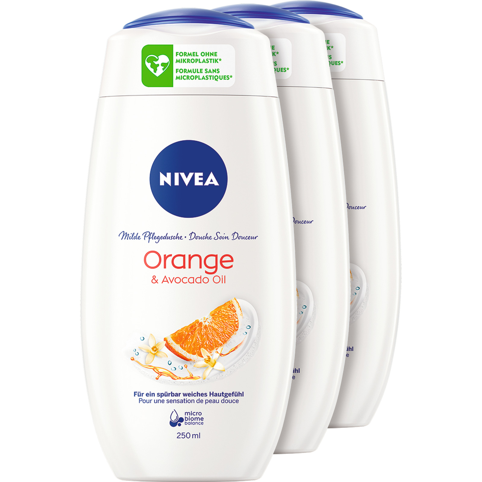 Nivea Pflegedusche Care & Orange 3 x 250 ml