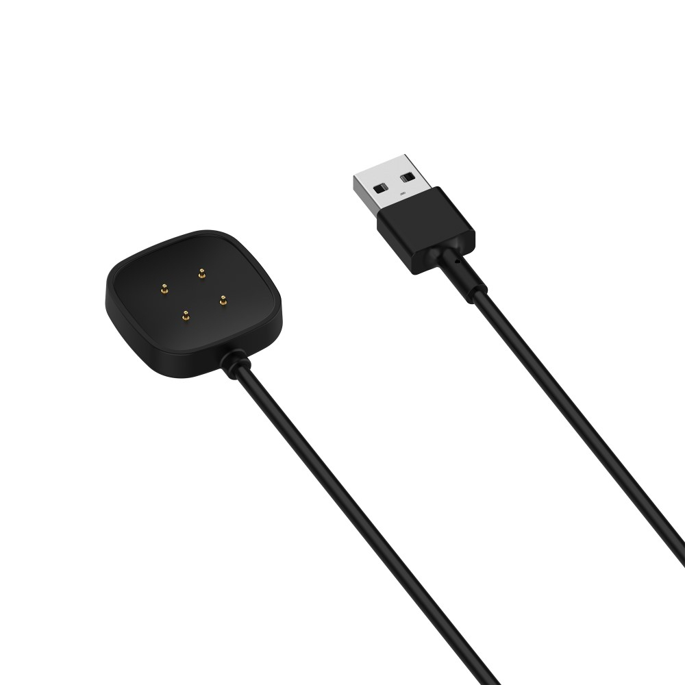 (1m) Fitbit Versa 3 / Versa 4 / Sense / Sense 2 USB Ladegerät Dockingstation - Schwarz