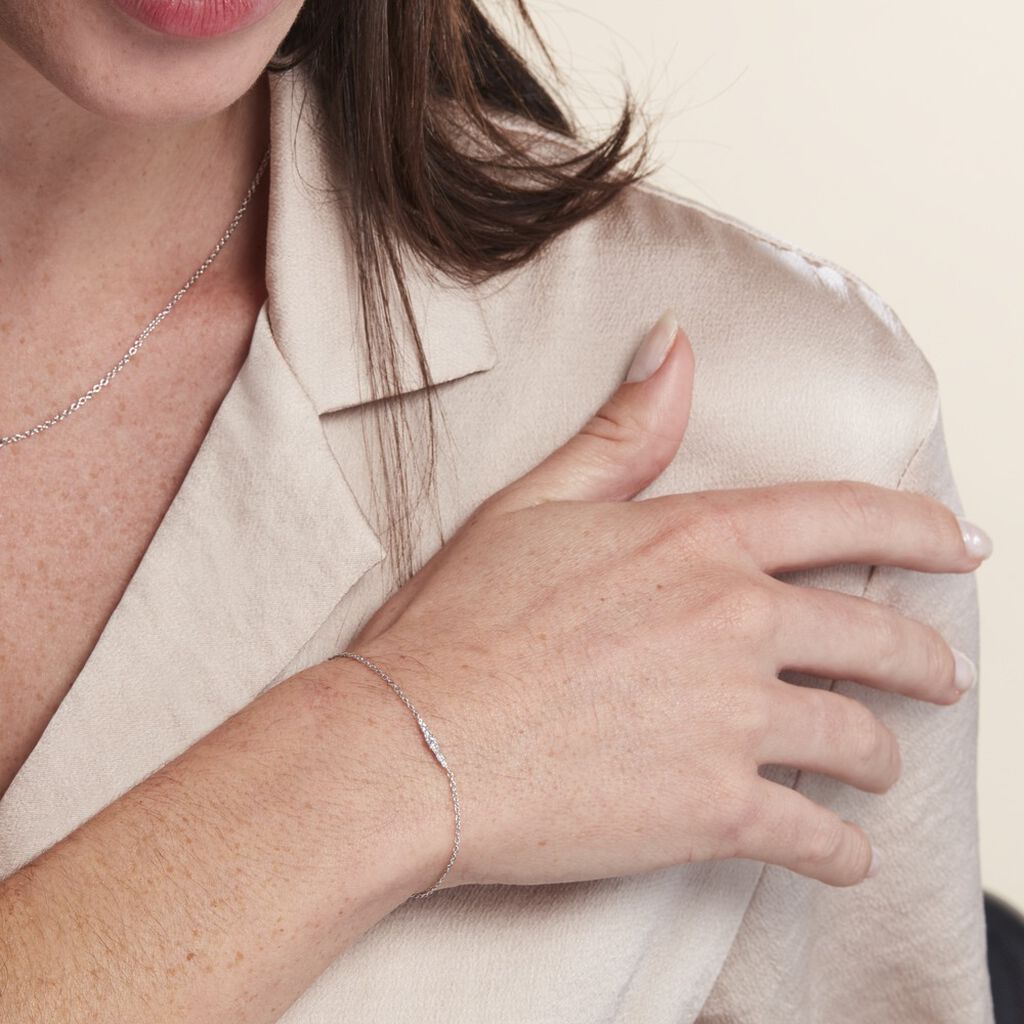 Bracelet Adriaan Argent Blanc Oxyde De Zirconium