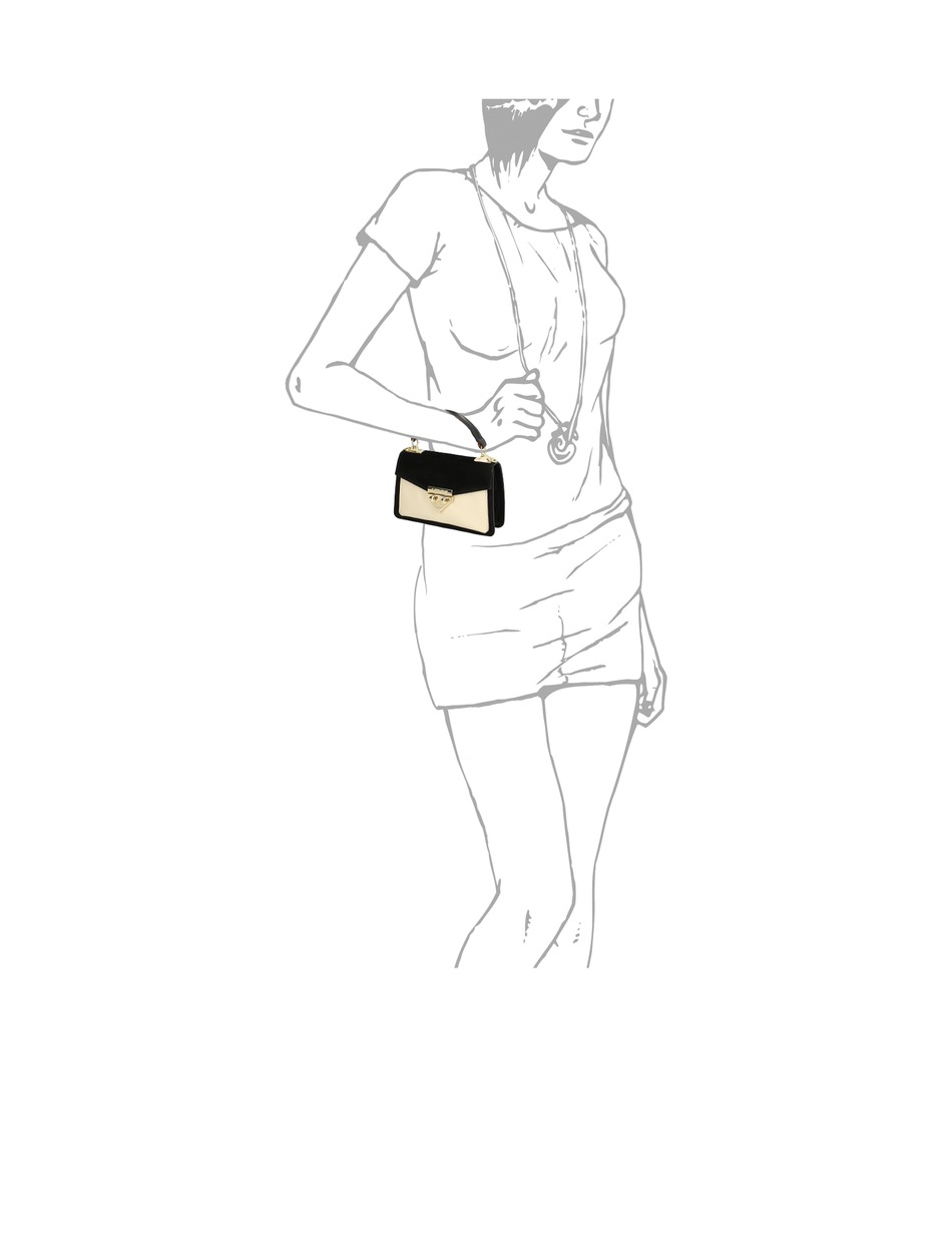 Lederkombination Mini Bag