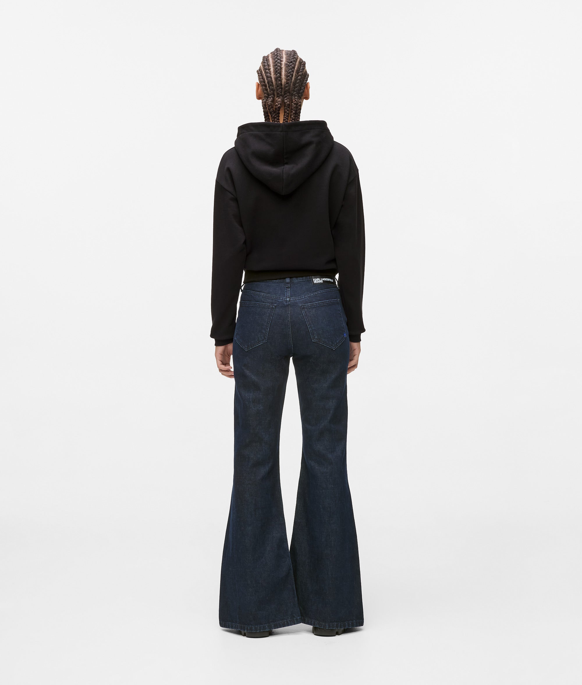 Jeans met wijde pijp en splitzoom