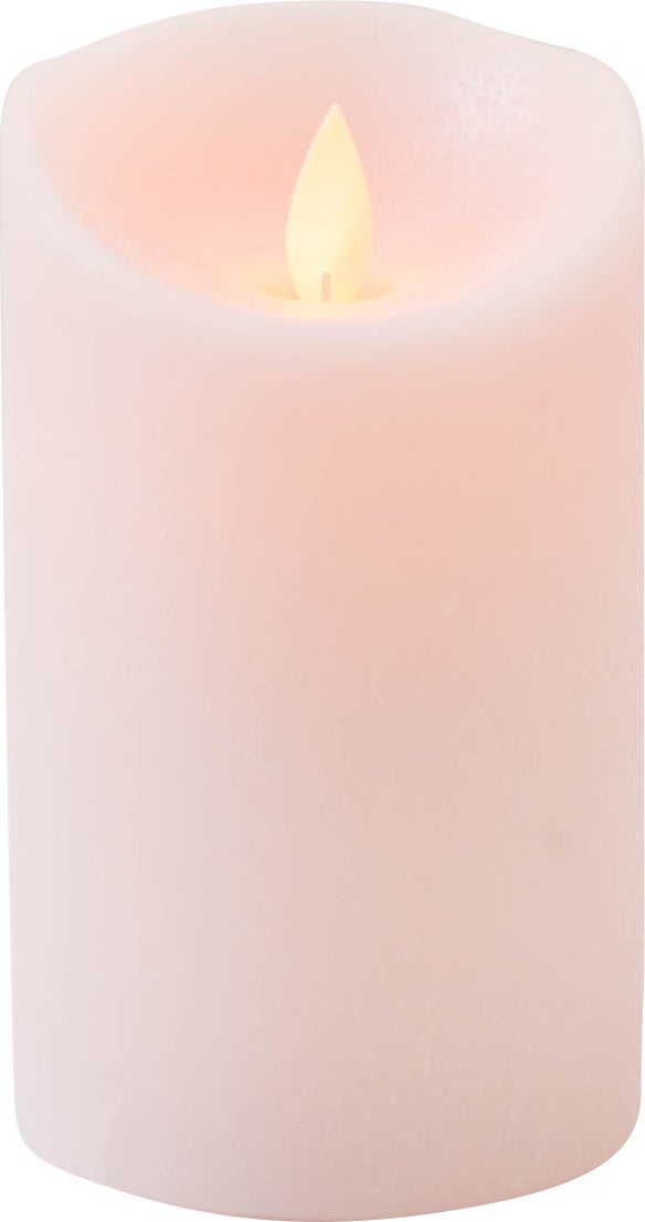 Anna's Collection LED stompkaars Rustiek roze D 7,5 H 12,5 cm
