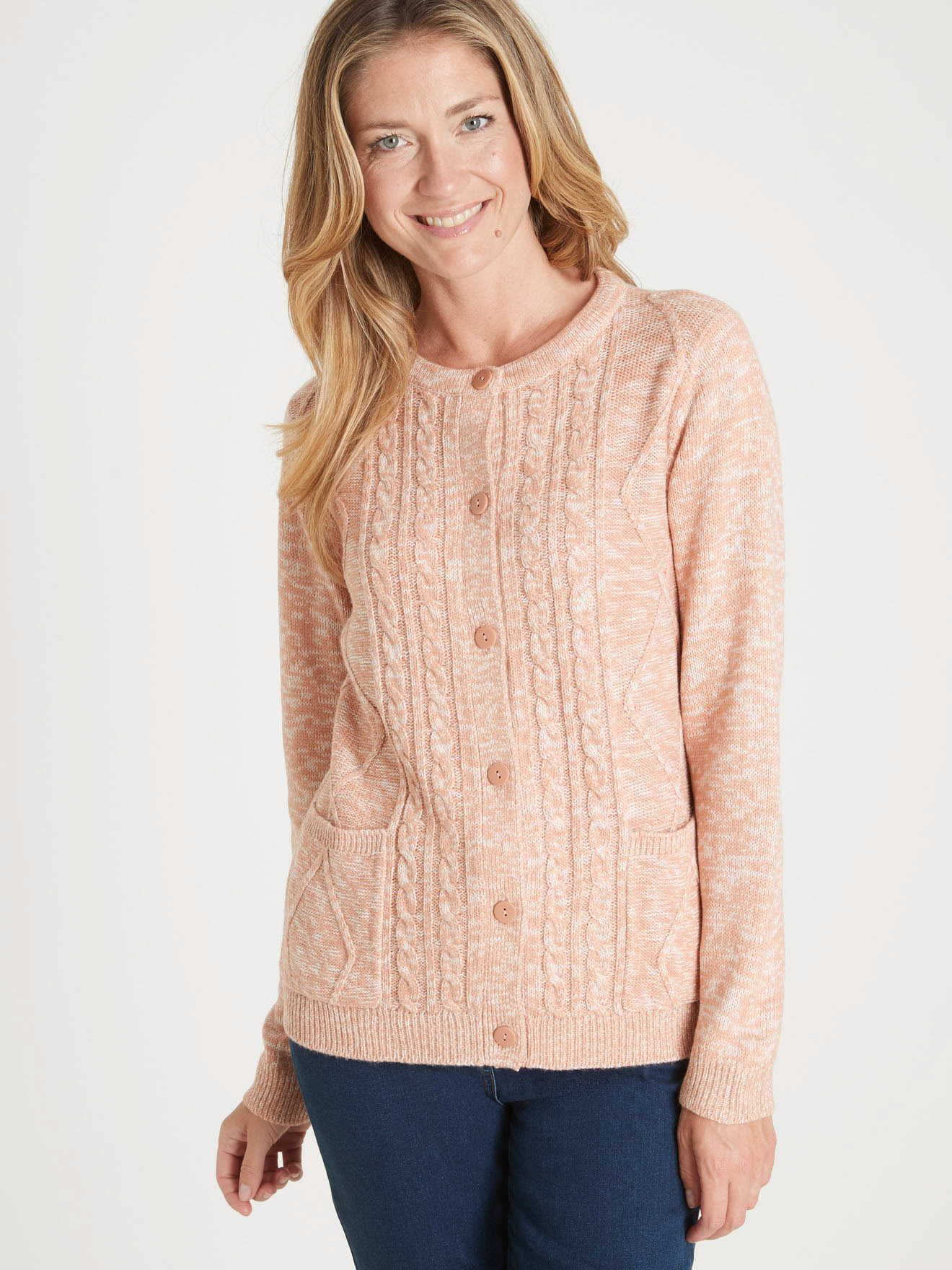 Cardigan en maille torsadée