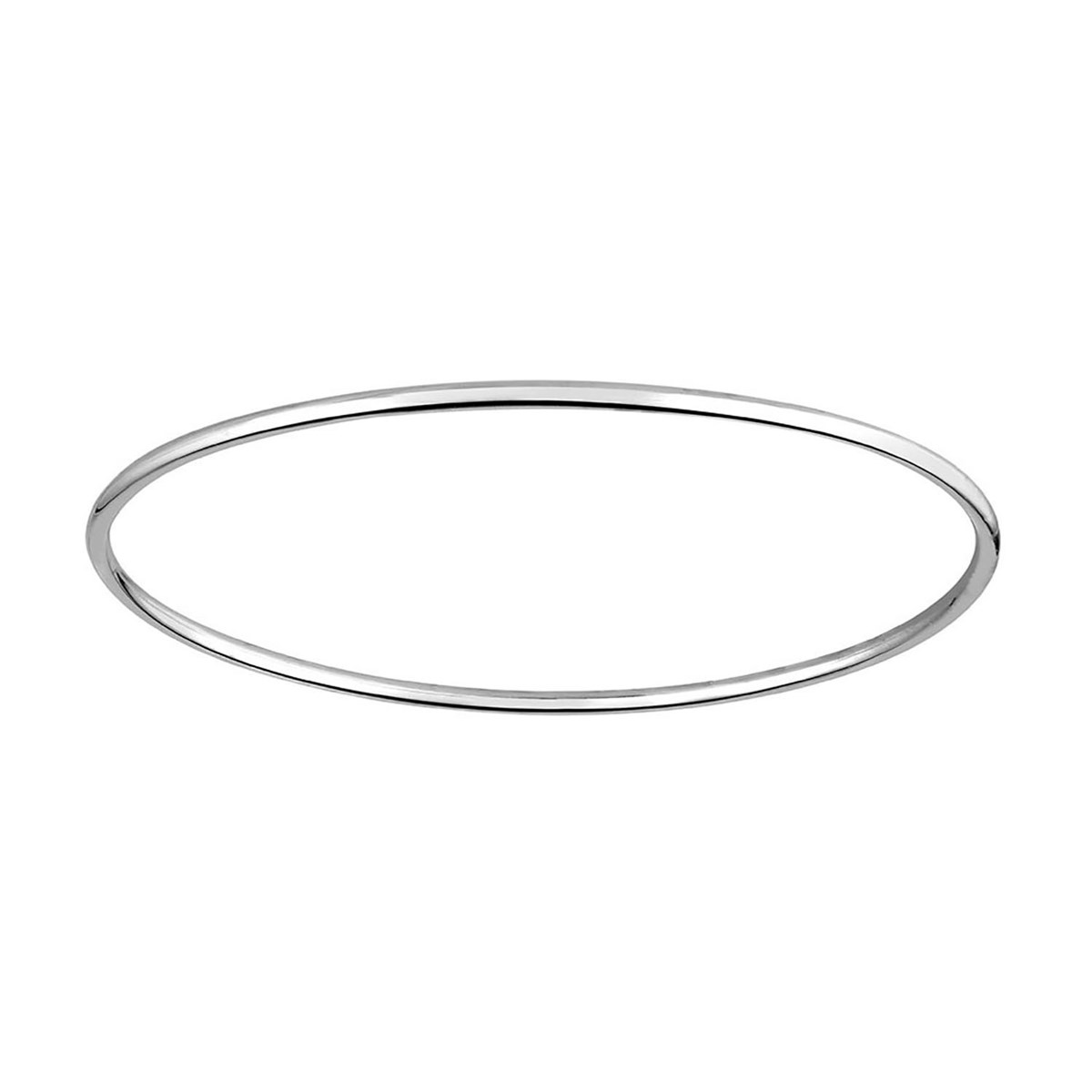 Bracelet Brillaxis jonc massif or blanc fil 1,8 mm