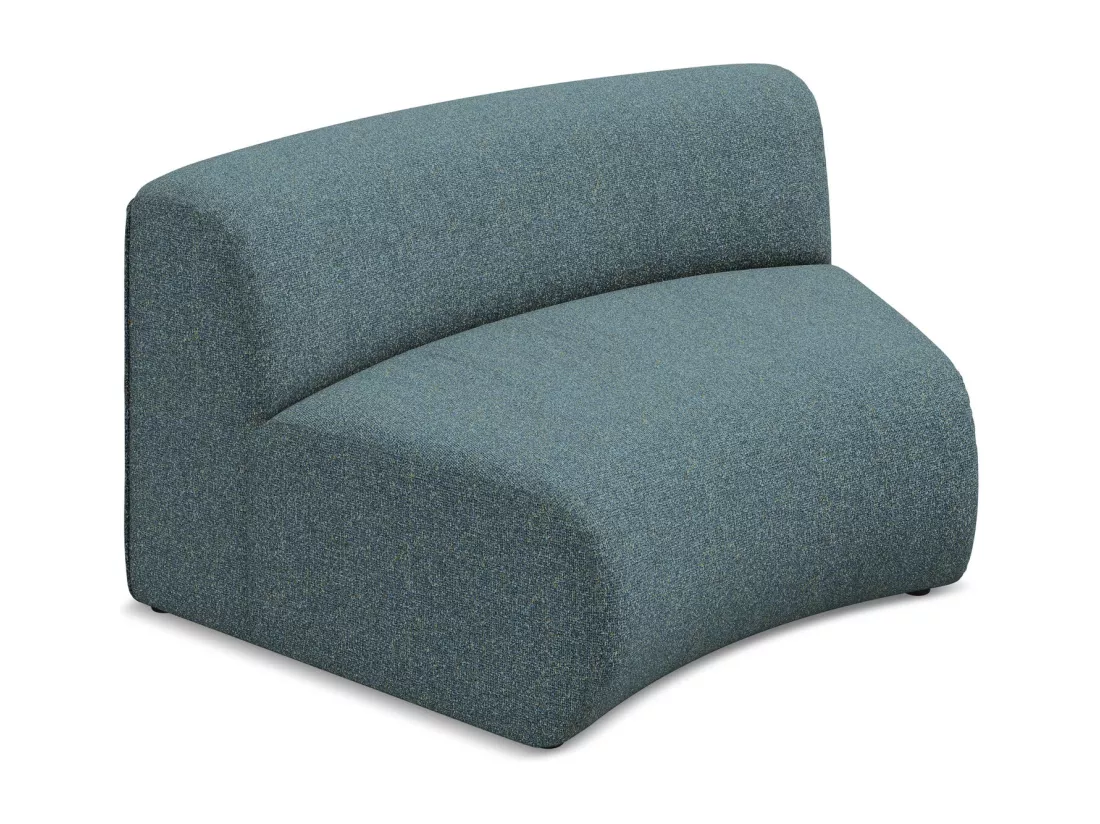Fauteuil d'angle pour canapé modulable en tissu texturé - jeans - EKAHI