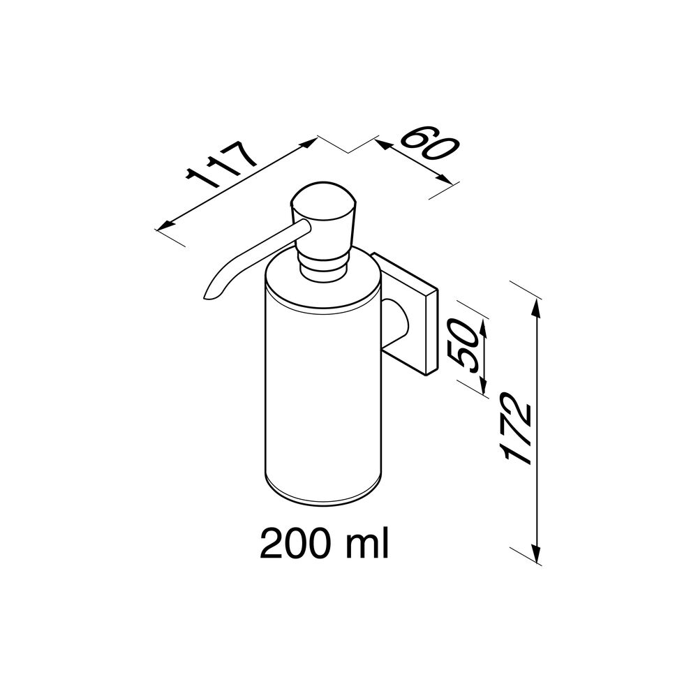 Geesa Nelio zeepdispenser 200 ml chroom