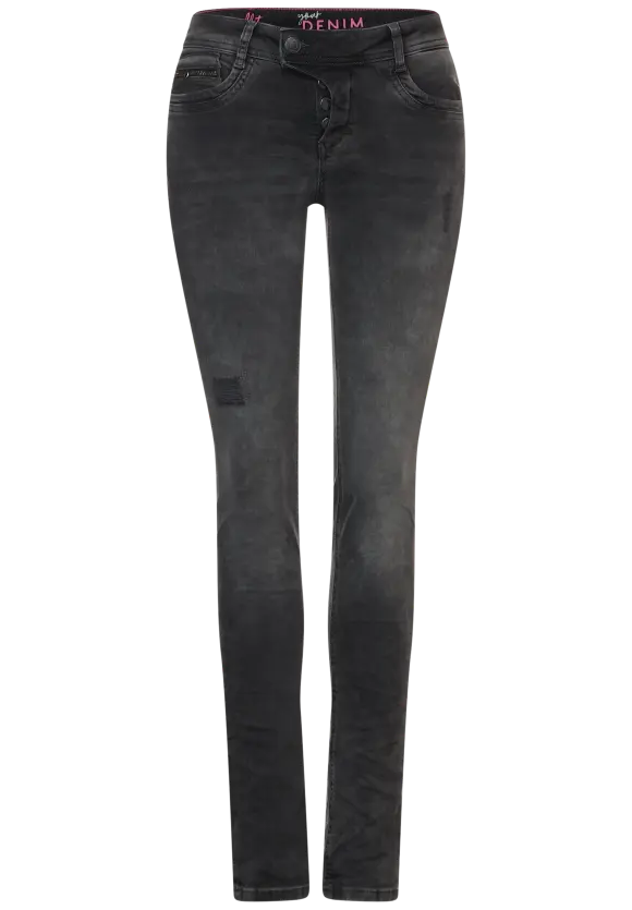 Casual Fit Destroyed Jeans - authentic black destroy