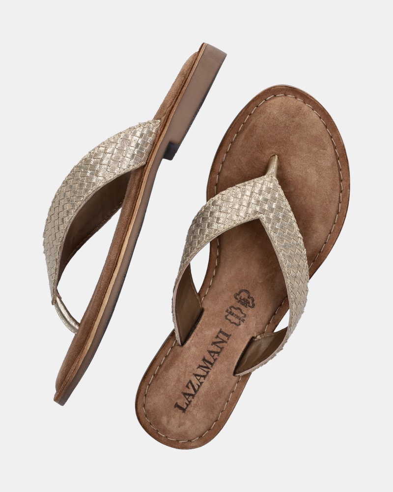 Lazamani Slippers  - goud