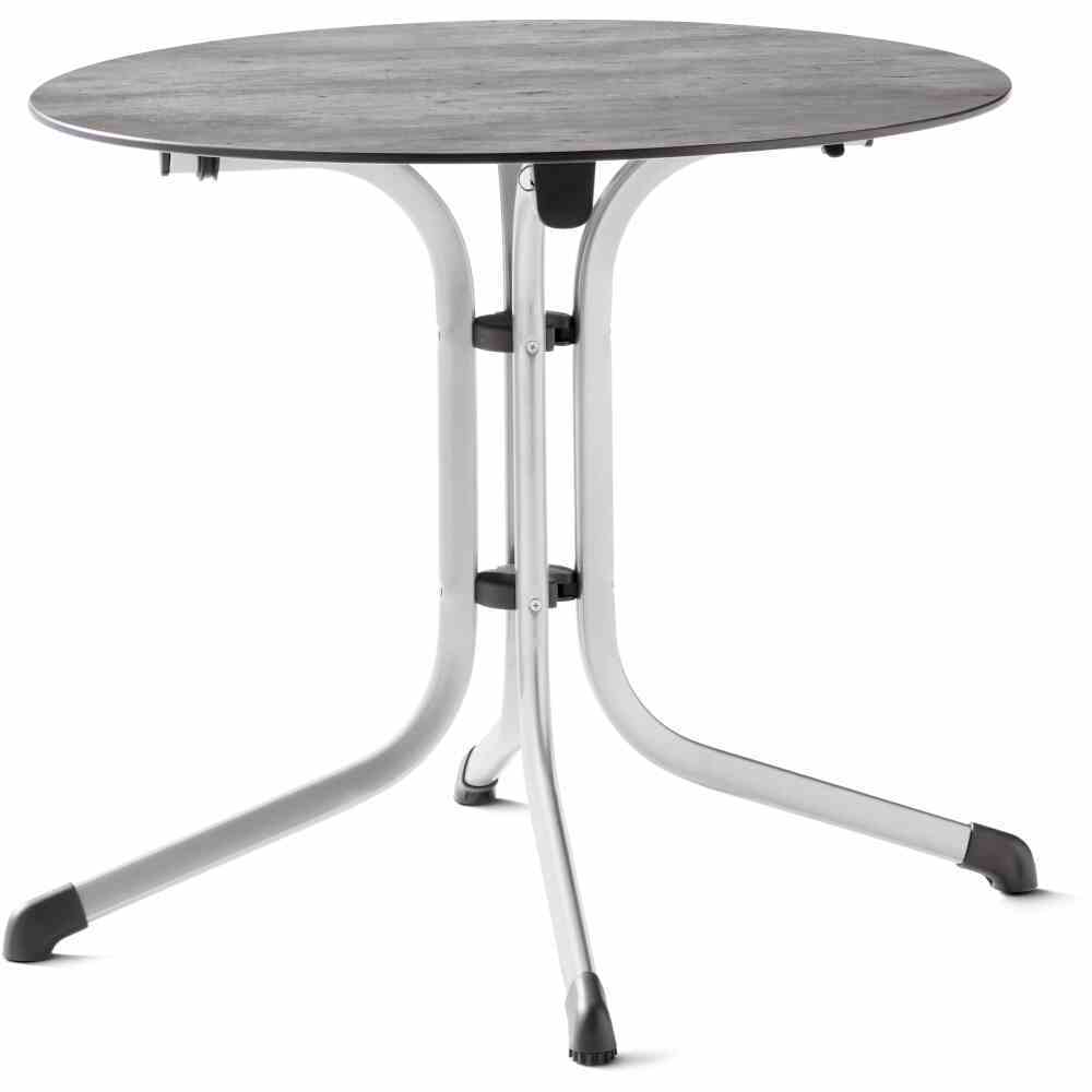 Klapptisch - graphit-Beton hell - Ø 85 cm
