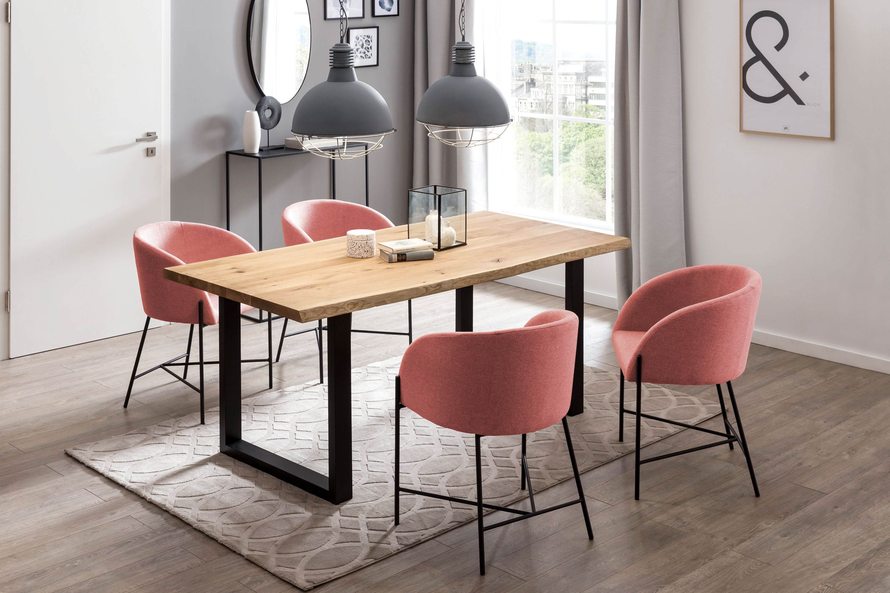 Esstisch 180x90 cm aus Eiche Esszimmertisch Küchentisch Tisch Holztisch