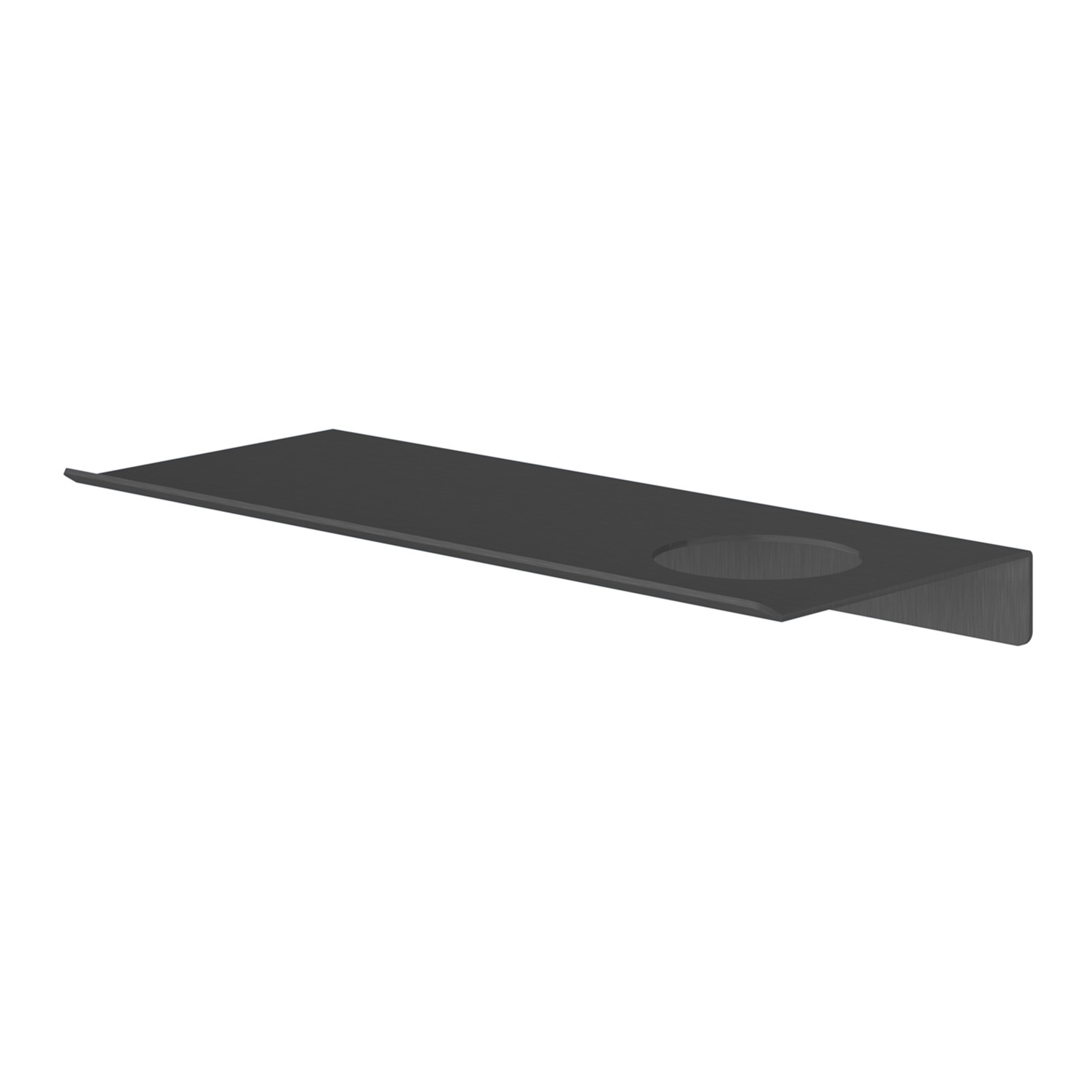 Hotbath &More planchet 30cm met uitsparing voor een zeepdispenser of beker zwart PVD