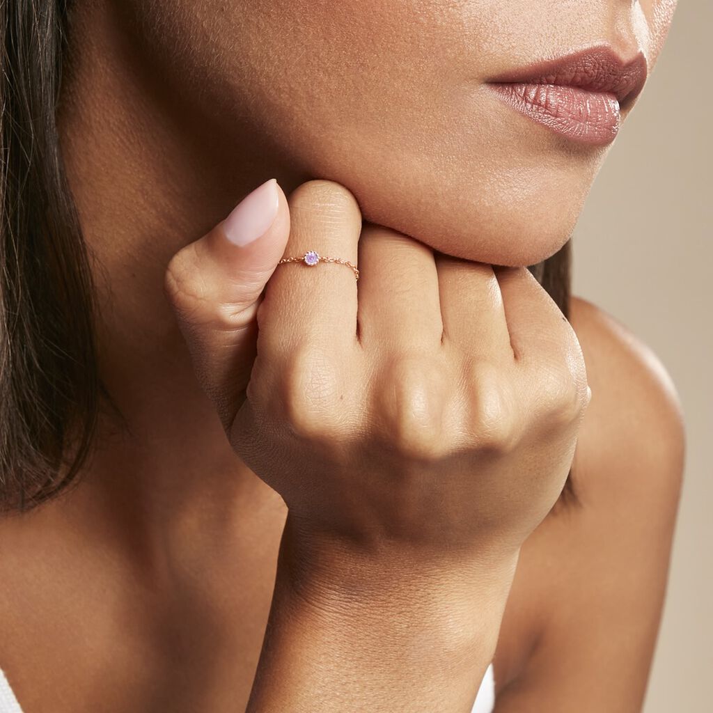 Bague Rio Argent Rose Oxyde De Zirconium