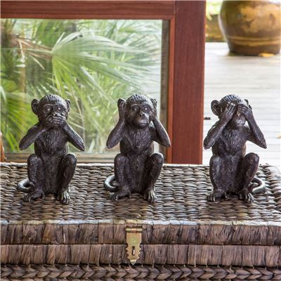 Statuettes singes de la sagesse - set de 3