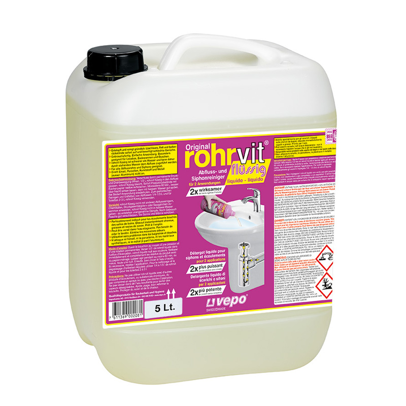 ROHRVIT Ablaufreiniger<br>5 l, flüssig, gebrauchsfertig
