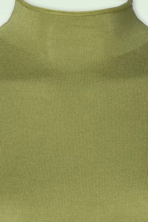 Surkana Mel perkins halslijn jumper in peergroen