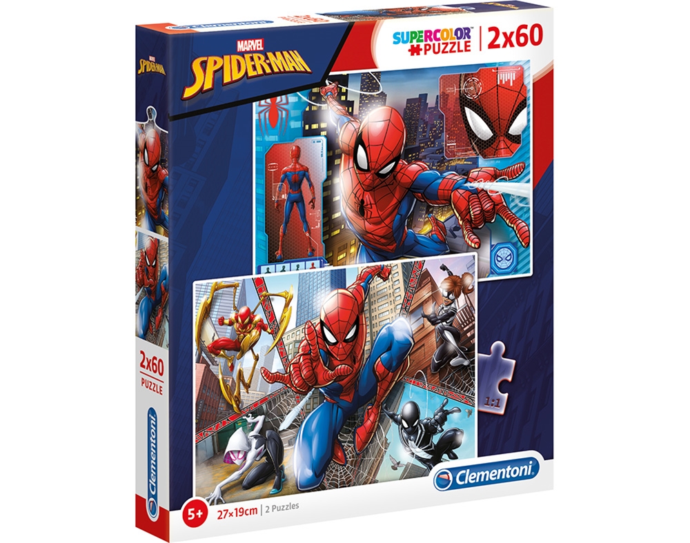 PUZZLE SPIDER-MAN CLEMENTONI 2X60 PEÇAS