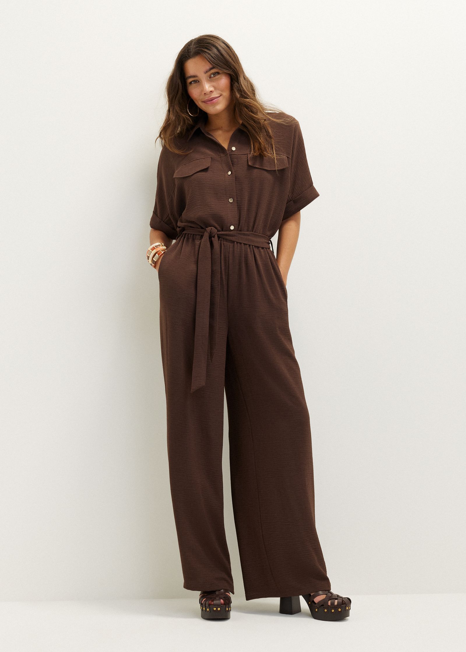 Jumpsuit met structuur