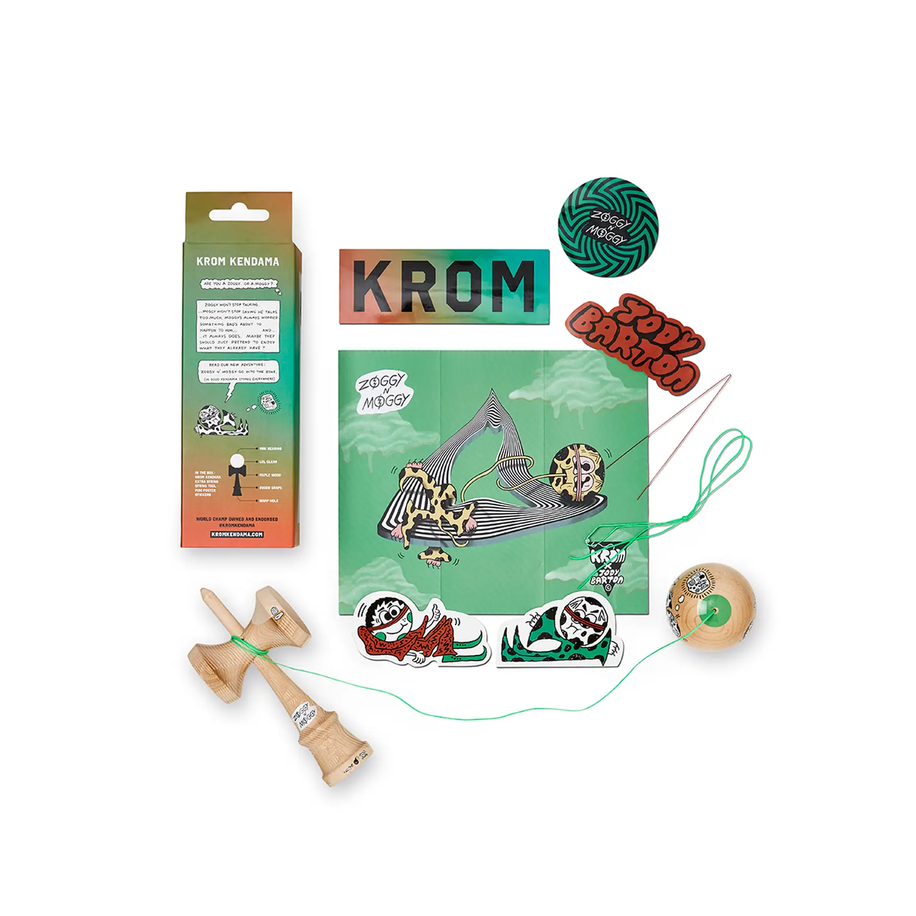 KROM X Jody Barton Zoggy N' Moggy MOG Kendama