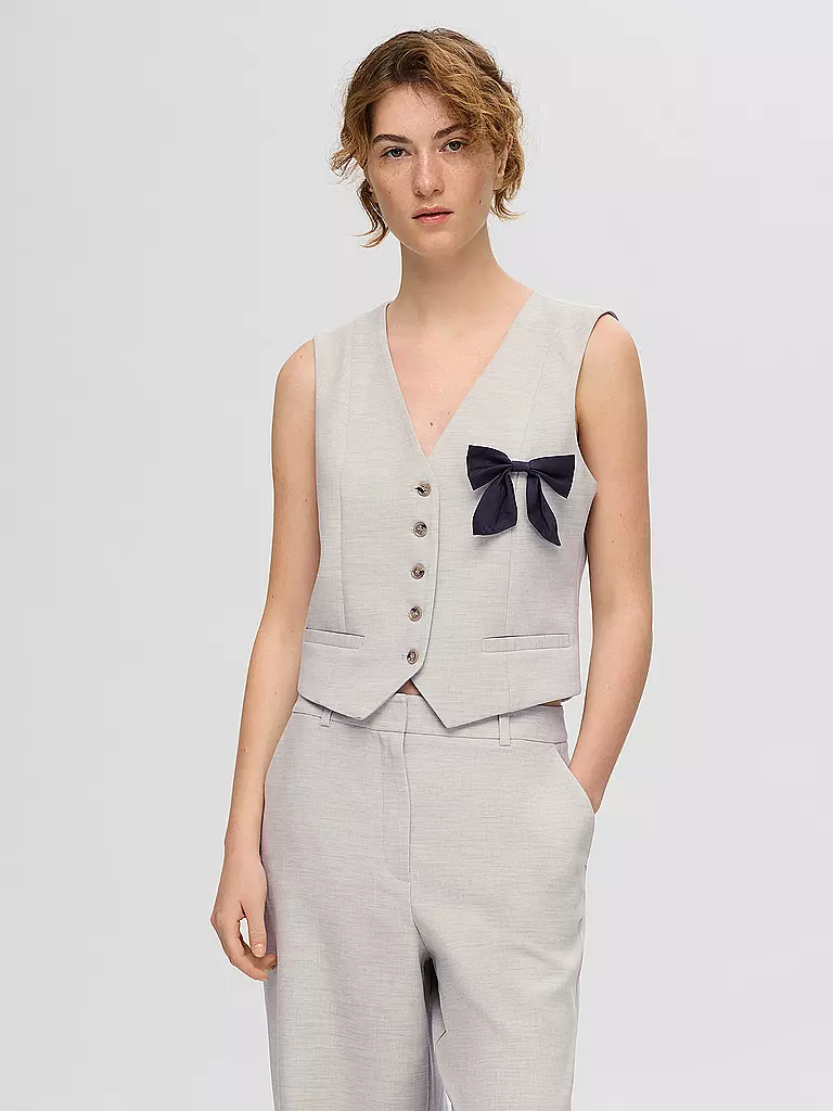 SELECTED FEMME Gilet SLFRITA hellgrau