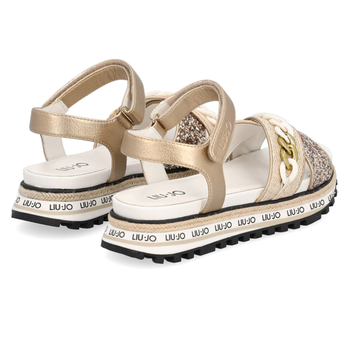 Liu-Jo Sandales en Cuir Wonder blanc/doré