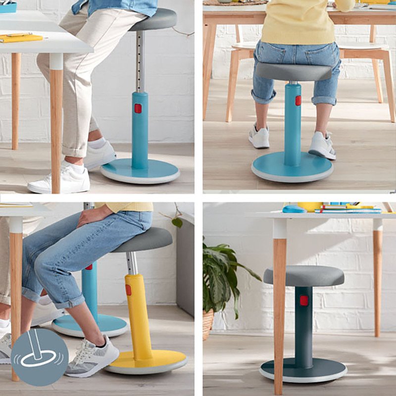 Tabouret ergonomique assis-debout - gris - Leitz Ergo